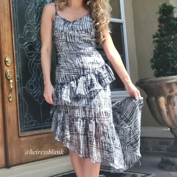 black and white ruffle dress - Picture 2 of 10